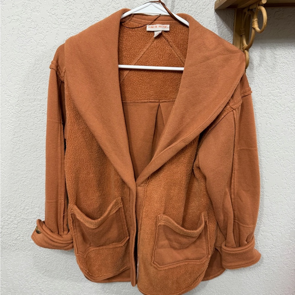 Knox Rose Warm Brown Fleece Jacket